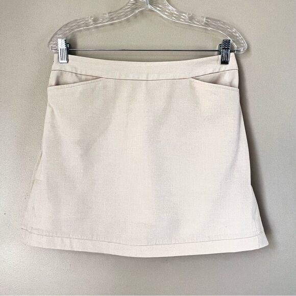 Callaway Cream Women's Side Zip Golf Pickleball Skort Skirt Size 4 - Picture 1 of 13